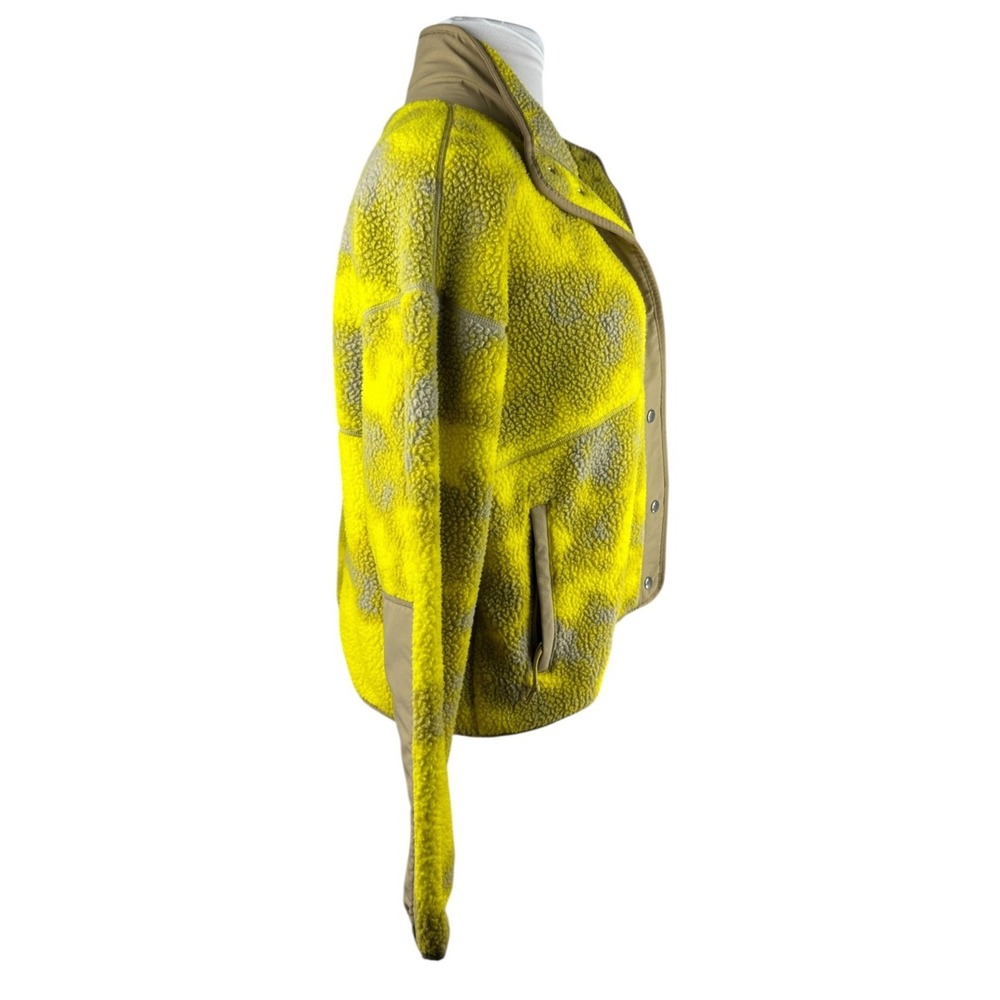 The North Face Cragmont Printed Fleece Jacket Snap Yellow Tan Women's Size XL - Picture 7 of 15